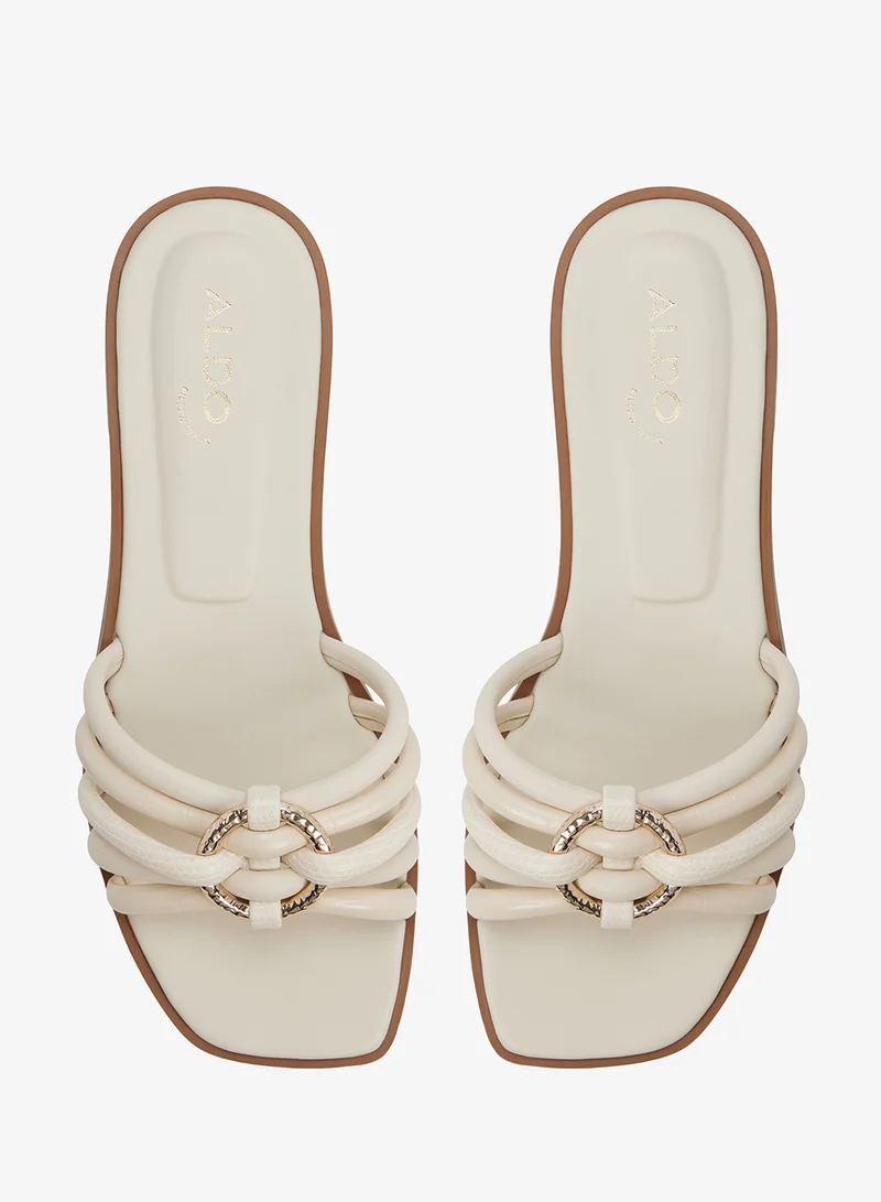 Aldo OTHER WHITE Ebanderiel Single Strap Flat Sandals for Women | Best Price UAE